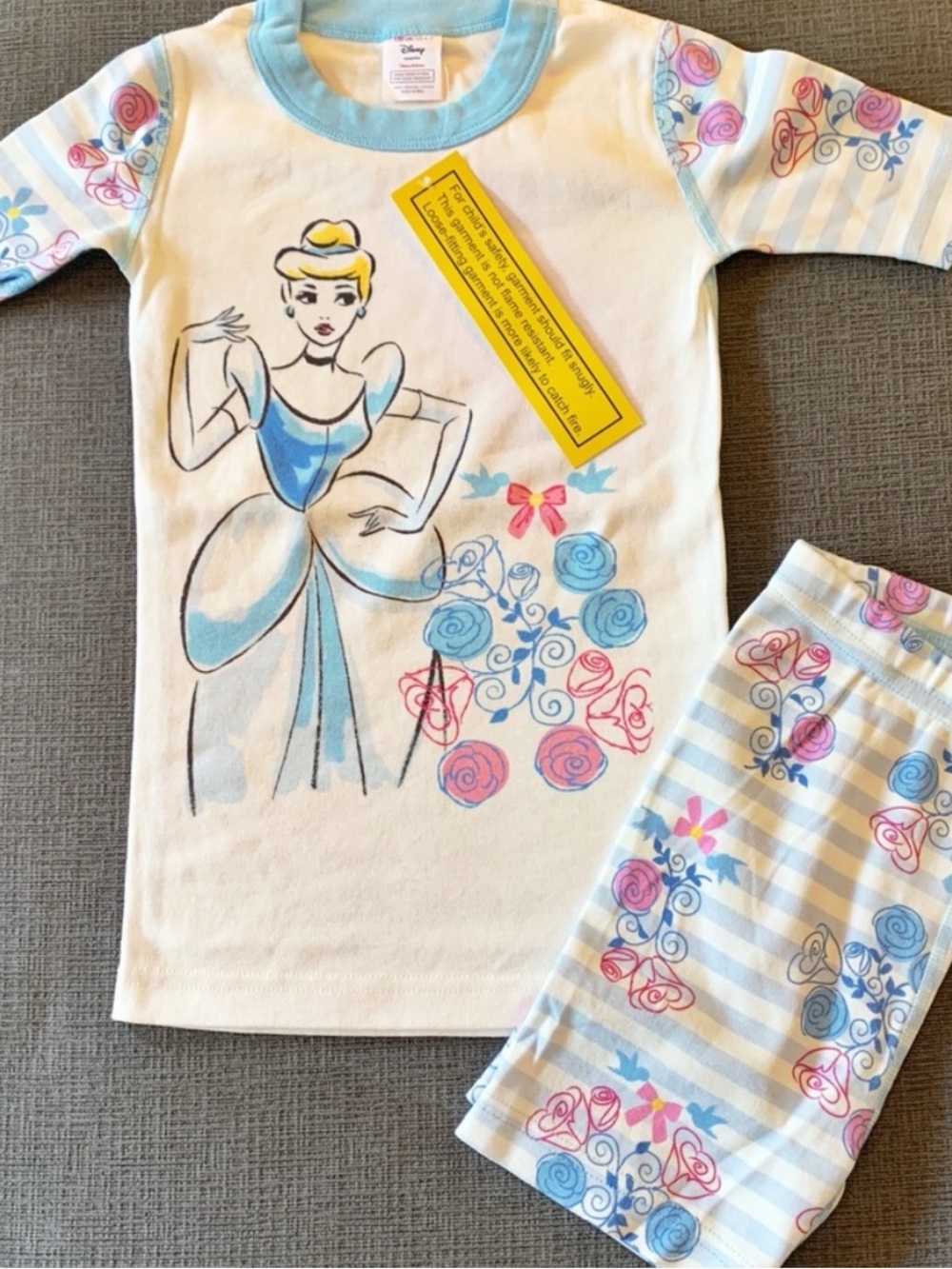 Hanna Andersson Disney Cinderella Floral Kids Pajama Set